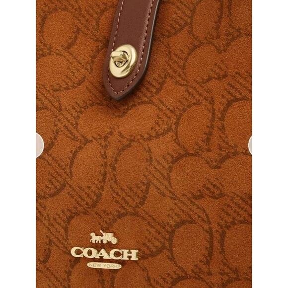 NWT Rare Coach Hadley Mini Crossbody Bag In Signature Suede CCE16 NEW Sold Out - Picture 2 of 7